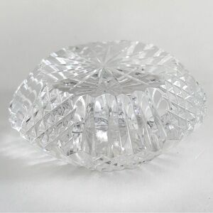 Elegant Crystal Cut Glass Small Paperweight Signed